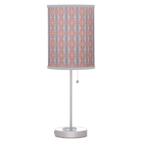 Simple Elegance Gray Color Accent Pattern Design Table Lamp