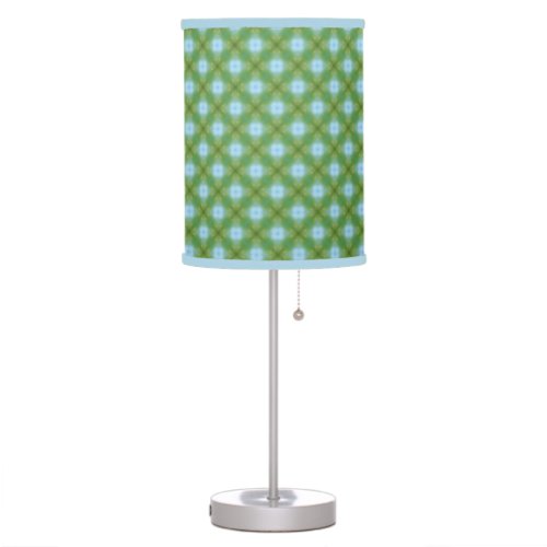 Simple Elegance Green  Blue  Color Accent Pattern Table Lamp