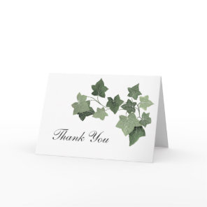 Simple Elegance Green Ivy Thank You Card