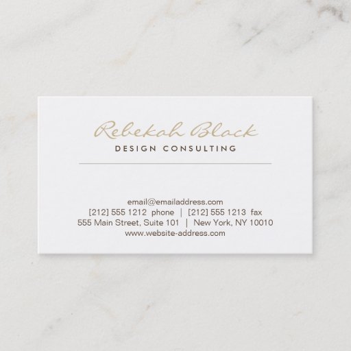 Customizable SIMPLE ELEGANCE in TAUPE Designer Business Card