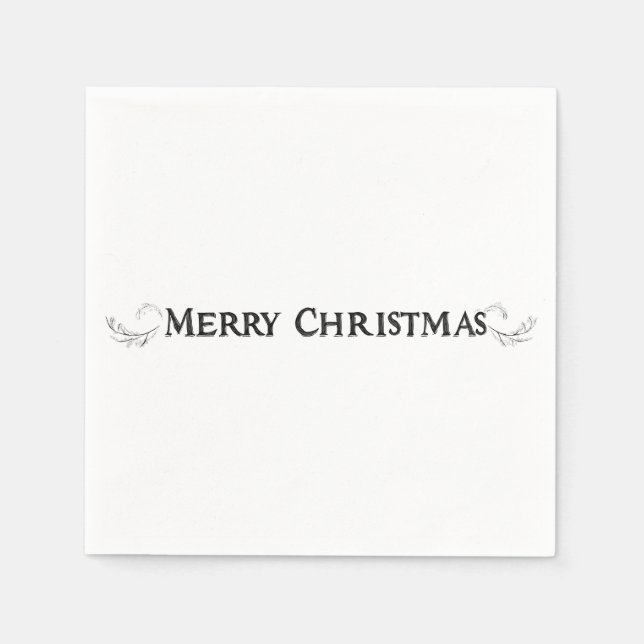 Simple Elegance "Merry Christmas" Napkins (Front)