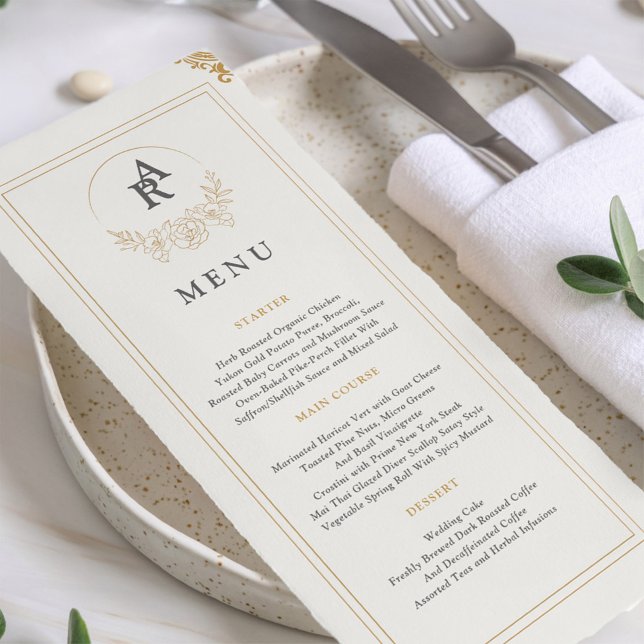 Simple Elegance Modern Wedding Menu (Creator Uploaded)