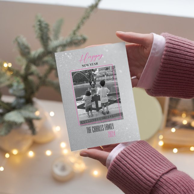 Simple Elegance New year photo  Holiday Card (Creator Uploaded)