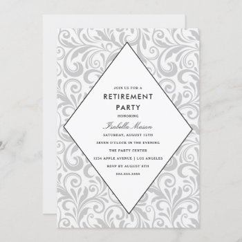 Simple Elegance | Retirement Party Invitation by PinkMoonPaperie at Zazzle