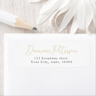 Simple elegance romantic script return address label