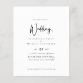 Simple Elegance Script Modern Budget Wedding | Zazzle