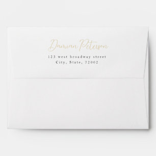 Simple Elegance Script Wedding return address Envelope