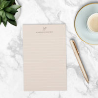 Simple Elegance Tan Brown Monogram Lined