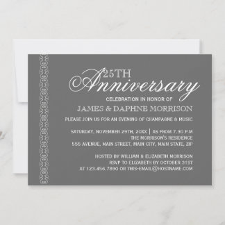 Simple Elegance Wedding Anniversary Invitation