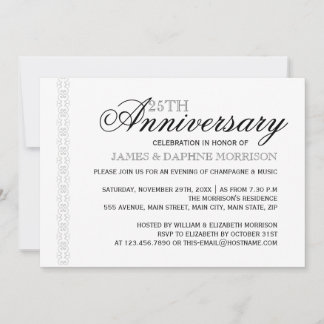 Simple Elegance Wedding Anniversary Invitation