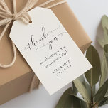 Simple Elegance Wedding Favor Thank You Gift Tags<br><div class="desc">Custom-designed wedding favor thank you tags featuring modern hand calligraphy design with personalized text/thank you message,  couple/bride and grooms' names,  and wedding date.</div>