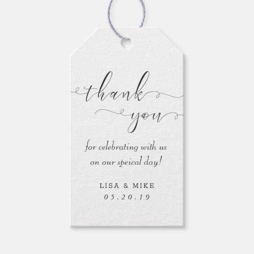 Simple Elegance Wedding Favor Thank You Gift Tags
