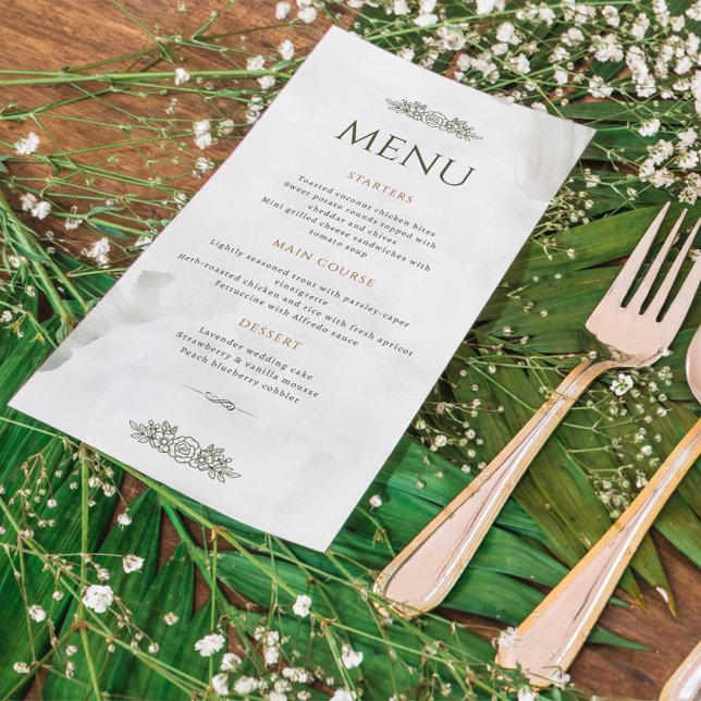 Simple Elegance Wedding Menu (Creator Uploaded)