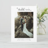 Simple Elegance Wedding Photo Thank You Card (Standing Front)