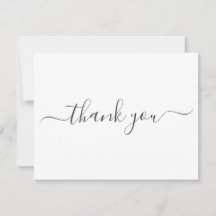 Simple Elegance Wedding Thank You Note