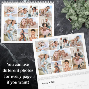 Simple Elegant 100+ Photo Collage Calendar