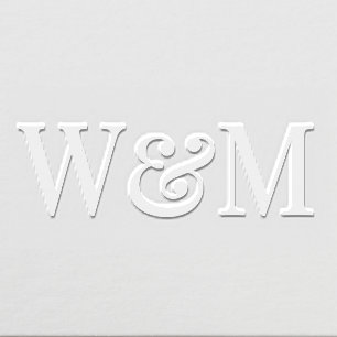 Simple Elegant 2 Initial Couple Monogram #92 Embosser