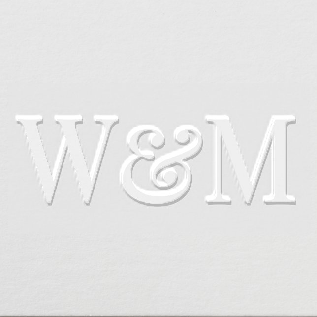 Simple Elegant 2 Initial Couple Monogram #92 Embosser (Design)