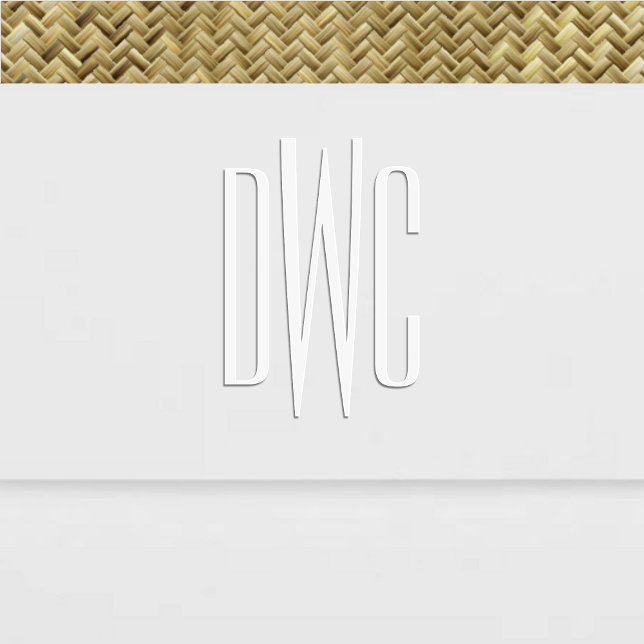 Simple Elegant 3 Initial Letter Monogram #8 Emboss Embosser (Creator Uploaded)
