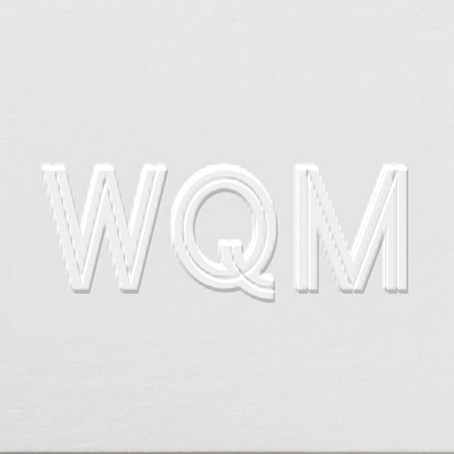 Simple Elegant 3 Initial Monogram #93  Embosser (Design)