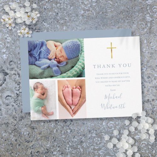 Simple Elegant 3 Photo Signature Script Baptism