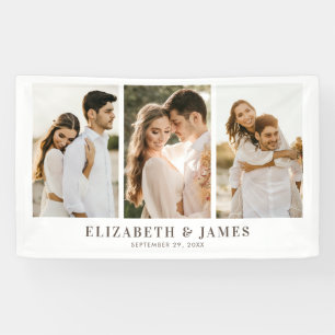Simple Elegant 3 Photo Wedding Banner