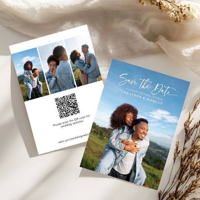 Simple Elegant 4-Photo Caligraphy QR Code (Creator Uploaded)