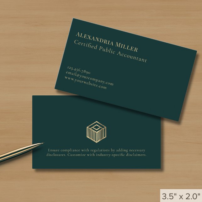Simple Elegant Accountant Tax Finance Business Card (Creator Uploaded)
