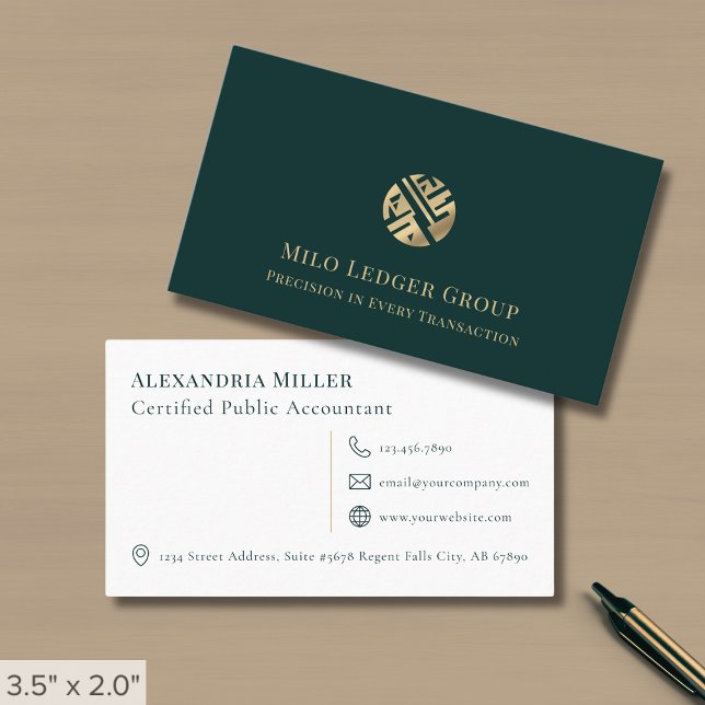Simple Elegant Accounting Services Business Card (Creator Uploaded)