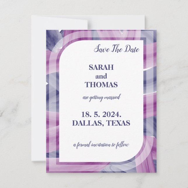 Simple Elegant Acrylic painting Wedding (Front)