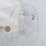 Simple Elegant Acrylic Wedding Seating Chart Cards<br><div class="desc">Introducing our Simple Elegant Acrylic Wedding Seating Chart Cards! These cards offer a perfect blend of sophistication and simplicity, ideal for any elegant wedding affair. With its classic black background and crisp white letters, finding your seat has never been easier. Personalized with custom names, these cards exude a casual minimalist...</div>
