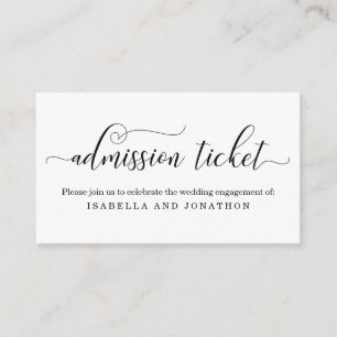 Simple Elegant Admission Ticket Enclosure Card