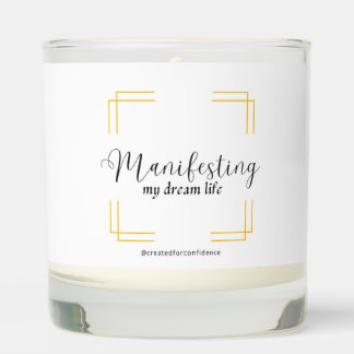 Simple Elegant Aesthetic Manifesting Affirmation Scented Candle