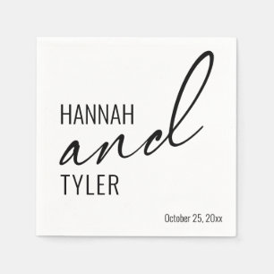 Simple Elegant "and" Typography for Personalized Napkins