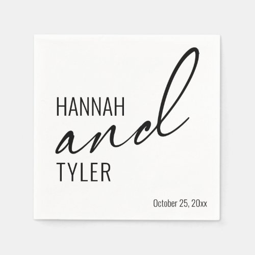 Simple Elegant and Typography for Personalized Napkins