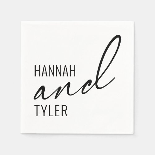 Simple Elegant and Typography for Personalized Napkins
