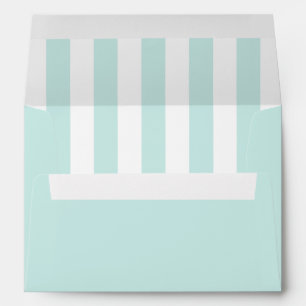 Simple Elegant Aqua Stripes Pattern Envelope