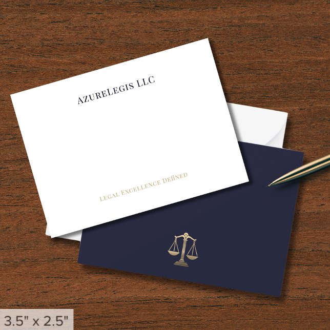 Simple Elegant Attorney Law Firm Note Card (Creator Uploaded)