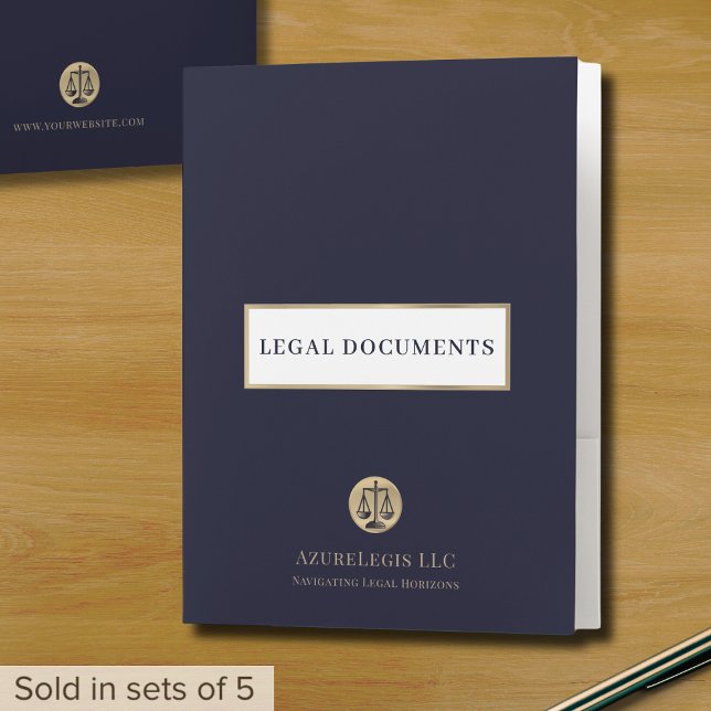 Simple Elegant Attorney Law Firm Pocket Folder (Creator Uploaded)