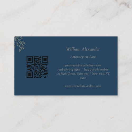 Simple elegant Attorney Lawyer Business Card