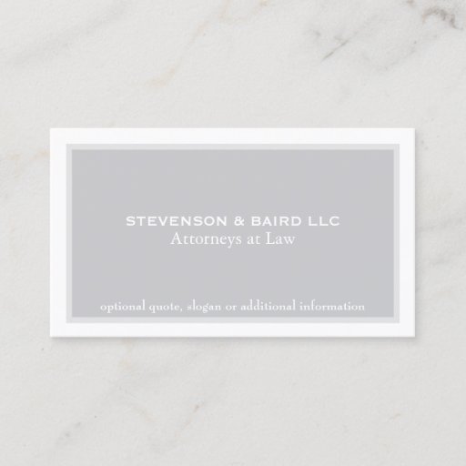 Customizable Simple Elegant Attorney Professional Business Card