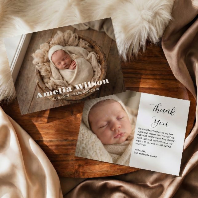 Simple Elegant Baby Birth Announcement (Creator Uploaded)