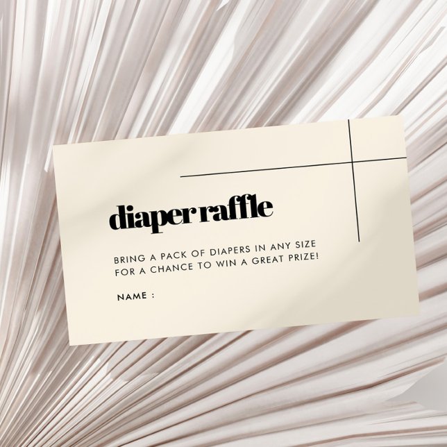 Simple elegant baby shower diaper raffle insert (Creator Uploaded)