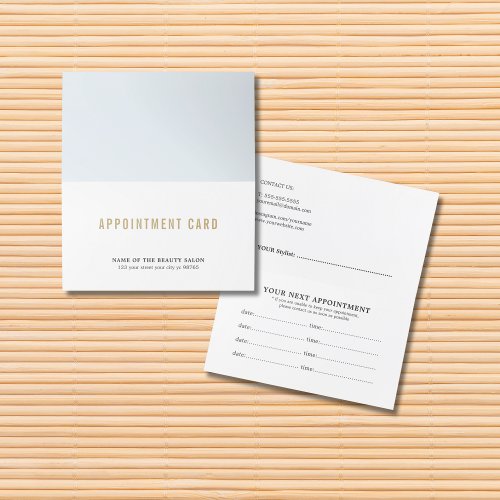 Simple Elegant Beauty Appointment Card