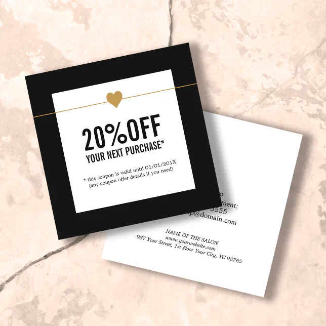 Simple Elegant Beauty Salon Coupon Zazzle