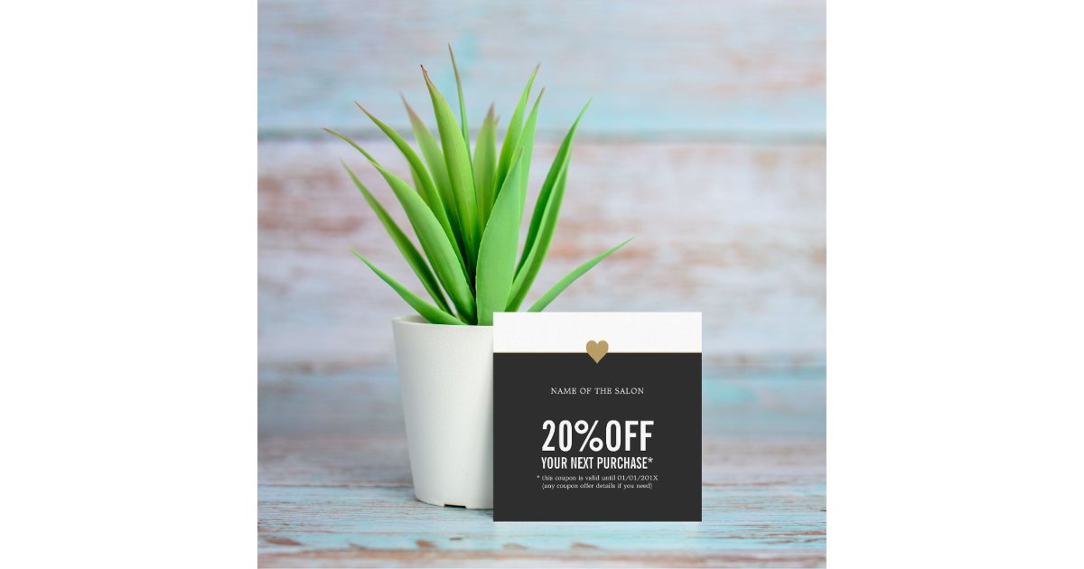Simple Elegant Beauty Salon Coupon