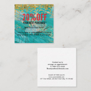 Simple Elegant Beauty Salon Discount Card