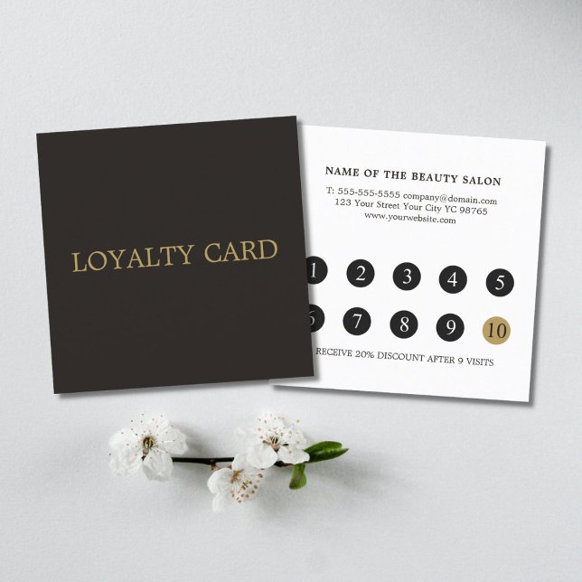 Simple Elegant Beauty Salon Loyalty Card (Creator Uploaded)