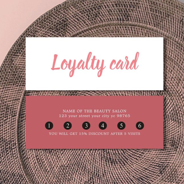 Simple Elegant Beauty Salon Loyalty Card (Creator Uploaded)