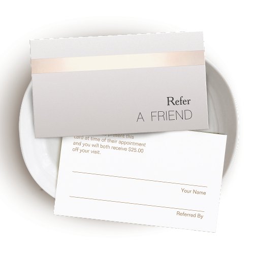 Simple Elegant Beauty Salon Referral Card 2